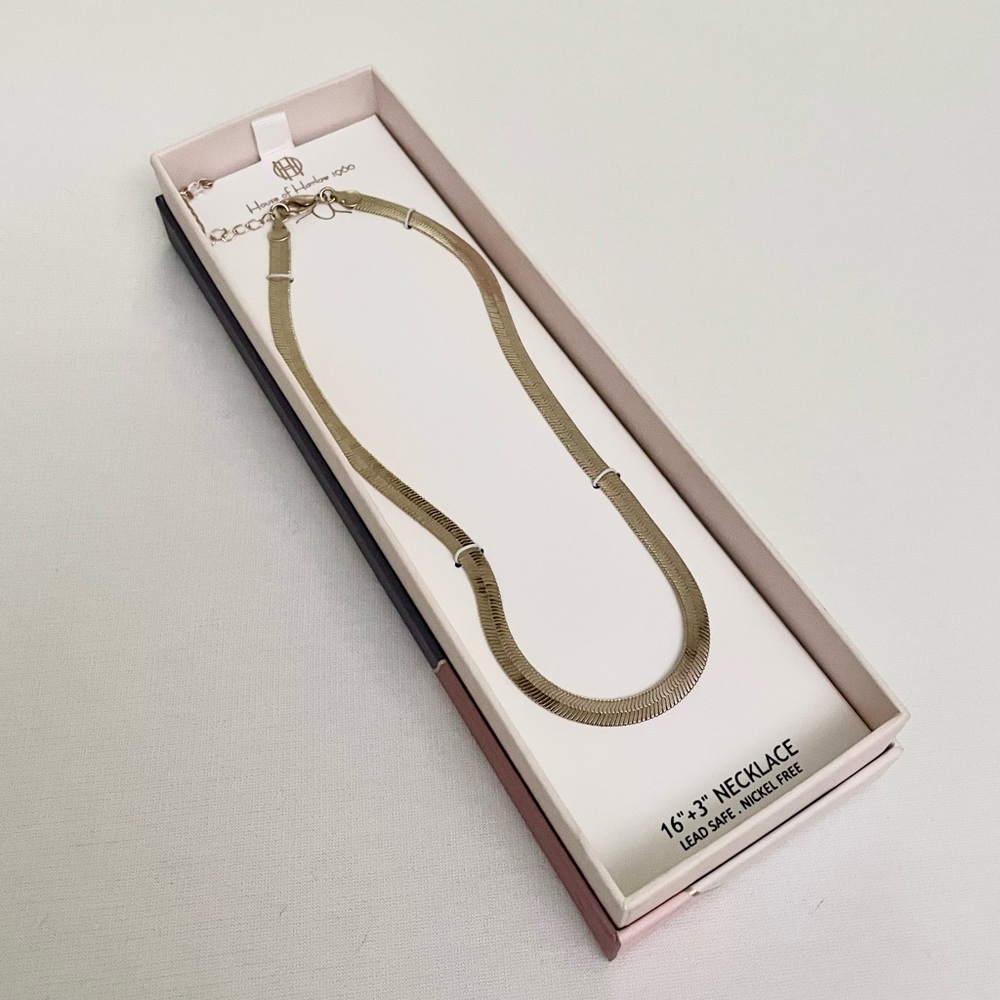 House of Harlow 1960 NIB Gold-Toned Snake Chain 16”-19” Adjustable Necklace - Picture 2 of 4